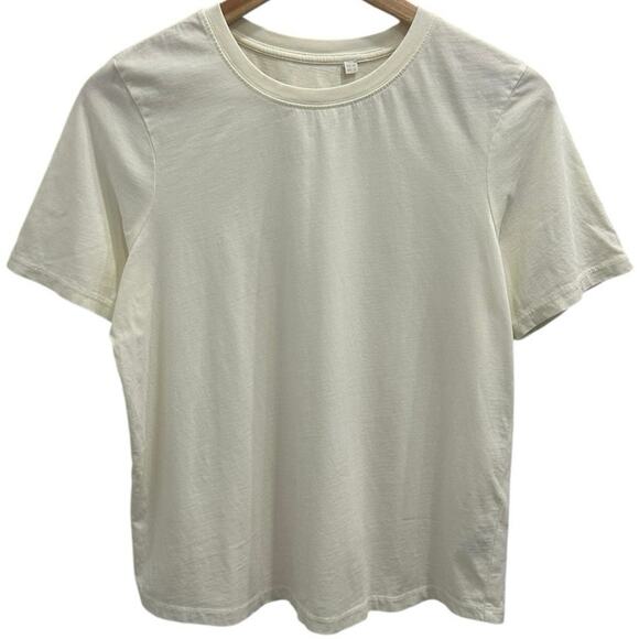 Boden Butter Yellow Vegetable-Dyed Cotton Crewneck Tee Soft Girl Pastel Feminine - Picture 1 of 7